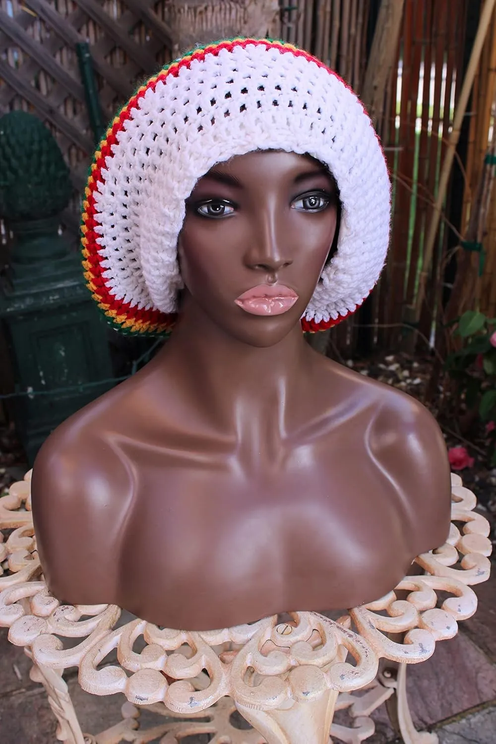 Dome Rasta tams/Unisex men's women's large XL big black red yellow green African style dreadlocks accessories hats for dreadlocks dreads