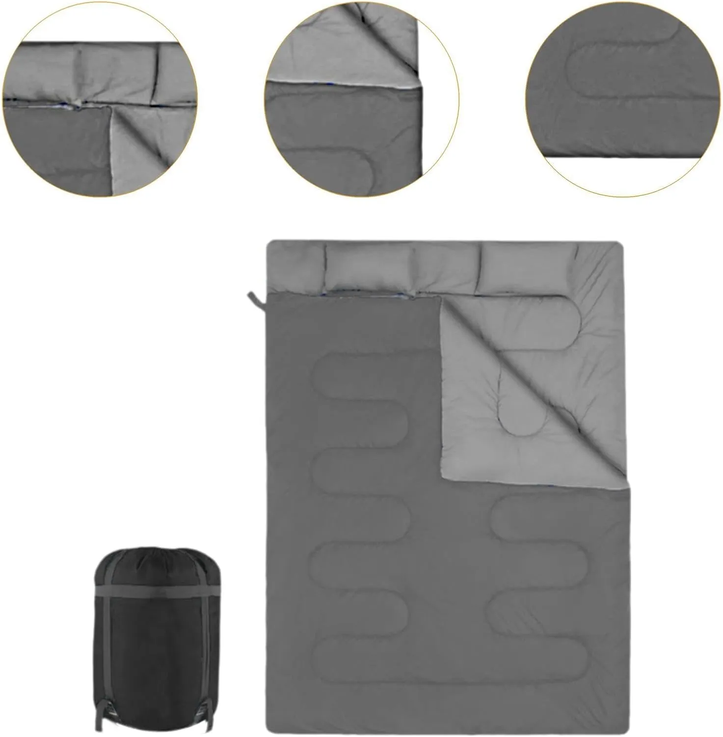 Double Sleeping Bag Equipment 2 Person Breathable Supplies Portable Backpacking Quilt Camping Sleep Bag for Outdoor Hiking
