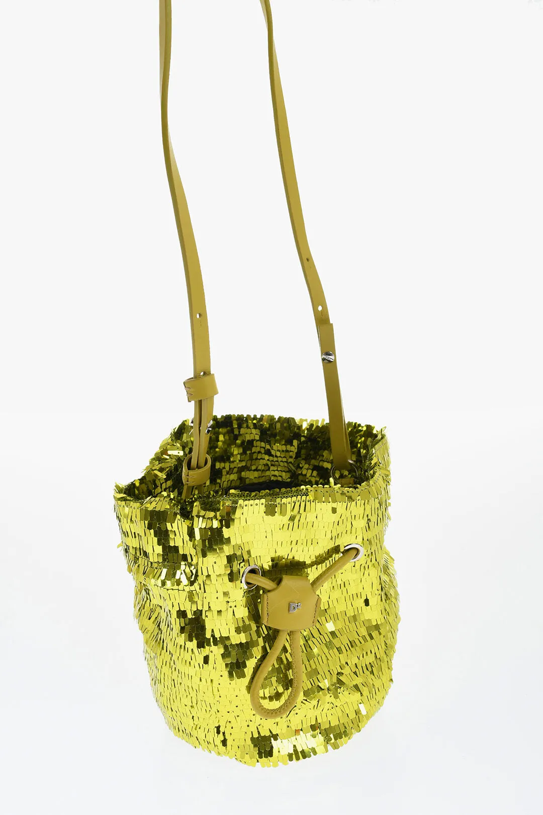 Dsquared2 Sequined Bucket Bag with Drawstring