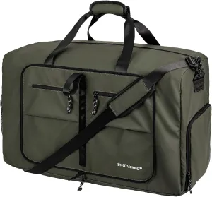 Duffle Bag Foldie Travel Bag Expandable Duffle Bag for Travel Duffle Bag for Men Travel Duffel Bags Mens Travel Bag Canvas Foldable Heavy Duty Large Sports Camping Big Duffle Bags Bulk 80L Green