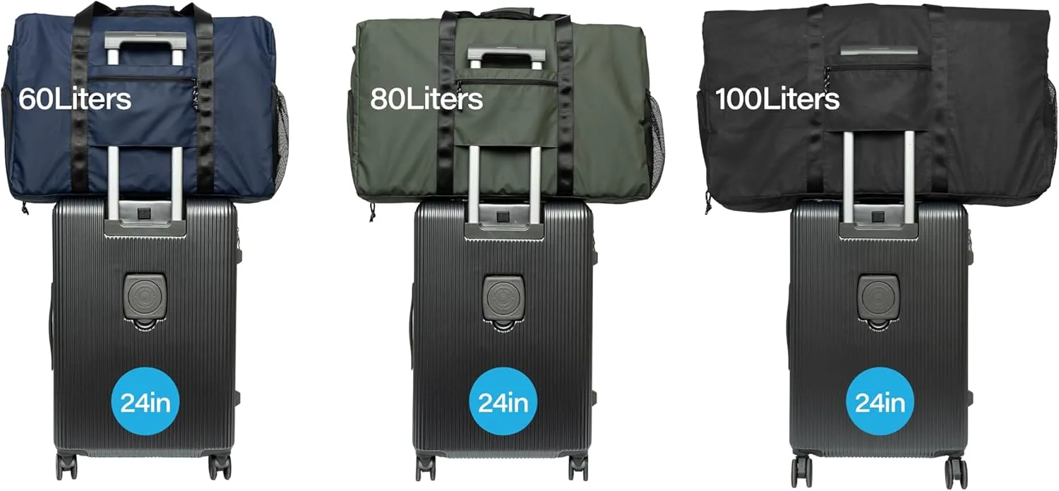 Duffle Bag Foldie Travel Bag Expandable Duffle Bag for Travel Duffle Bag for Men Travel Duffel Bags Mens Travel Bag Canvas Foldable Heavy Duty Large Sports Camping Big Duffle Bags Bulk 80L Green