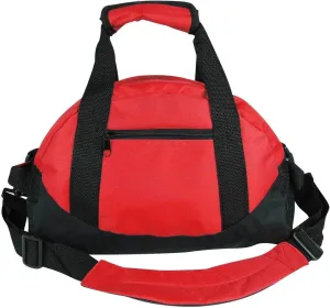 Duffle Bag, Gym Bag, Heavy Duty Travel Bag Two Tone Sports Bag (Red - small (14" x 8.5" x 8.5"))
