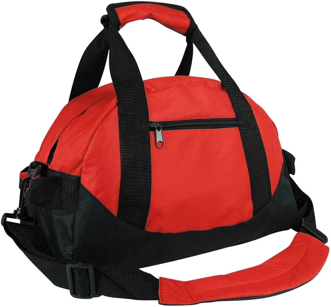 Duffle Bag, Gym Bag, Heavy Duty Travel Bag Two Tone Sports Bag (Red - small (14" x 8.5" x 8.5"))
