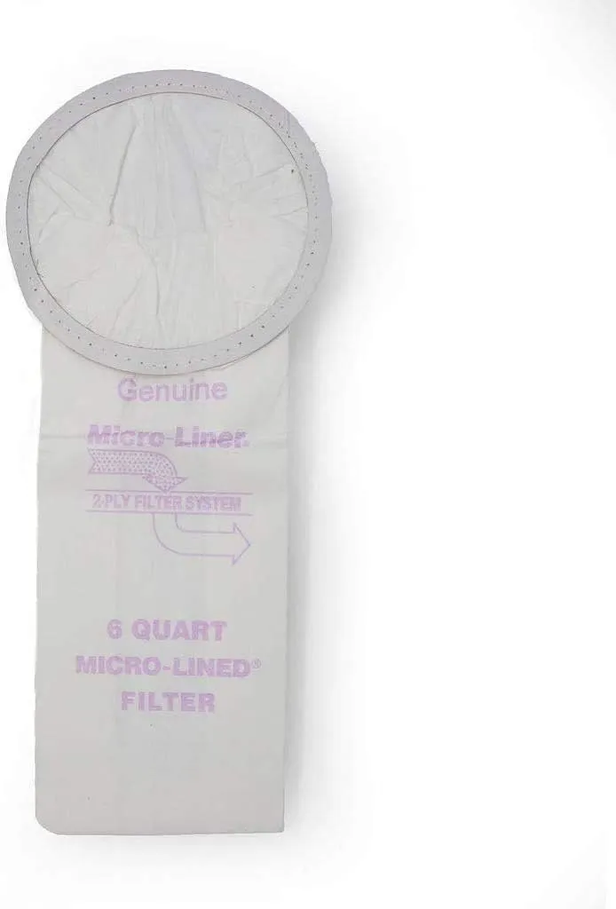 DVC Micro-Lined Paper Replacement Bags 6 Quart For ProTeam Backpack Models - 10 Bags