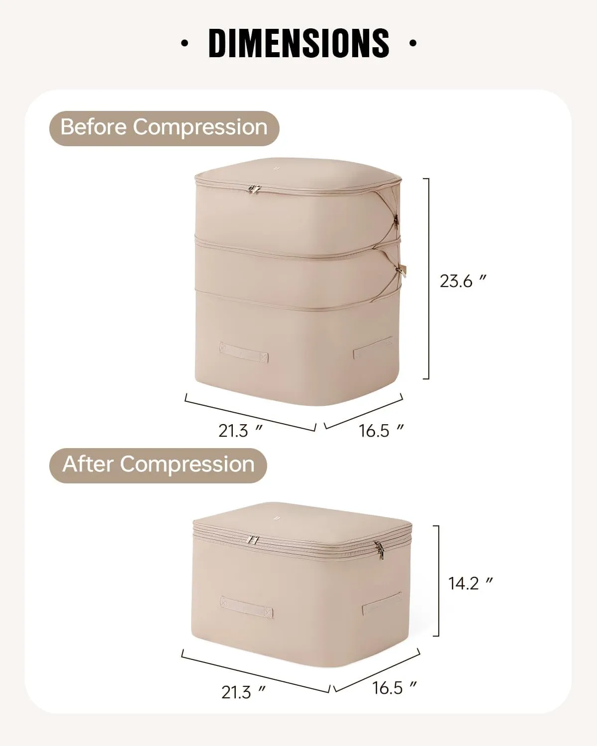 Eachy 3-Pack Comforter Storage Bag Blanket Storage Bags, Compression Storage Bags for Blanket Comforter, Ultra Space Saving Self Compression Organizer