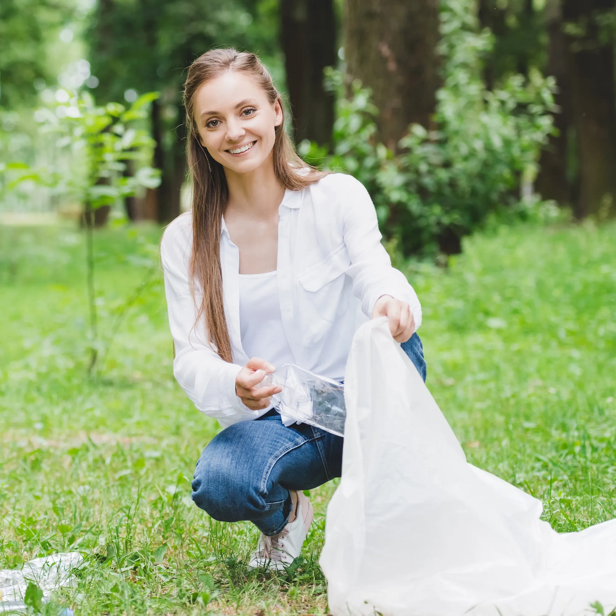 EcoBag - 40 Pack Refuse Sacks - 22 Microns - Heavy Duty, Leak Resistant Recyclable Bin Bags, Eco-Friendly, Durable Waste Disposal Bags for Household & Commercial Use ( 50L Capacity )