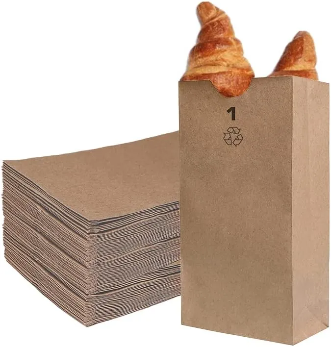 EcoQuality 500 Mini Brown Kraft Paper Bag (1 lb) Small - Paper Lunch Bags, Small Snacks, Gift Bags, Grocery, Merchandise, Party Bags (3 1/2 x 2 3/8 x 6 7/8 in.) (1 Pound Capacity)