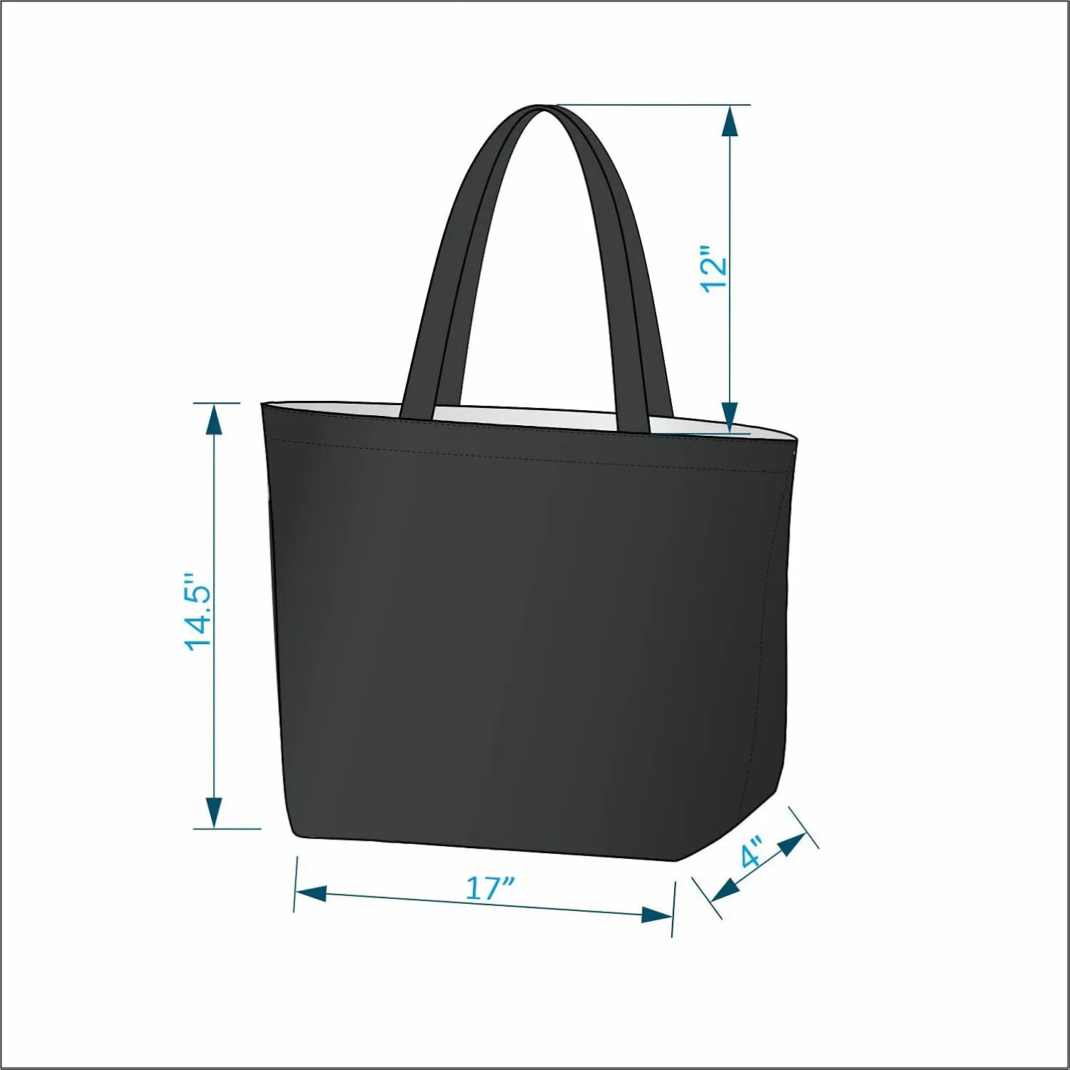 Ecoright Aesthetic Canvas Tote Bag for Women Large Zipper Tote Bags with Pocket, Womens Tote Bag for Yoga, Work, Beach
