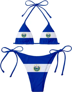 EL Salvador Flag Women Micro Sexy Bikini