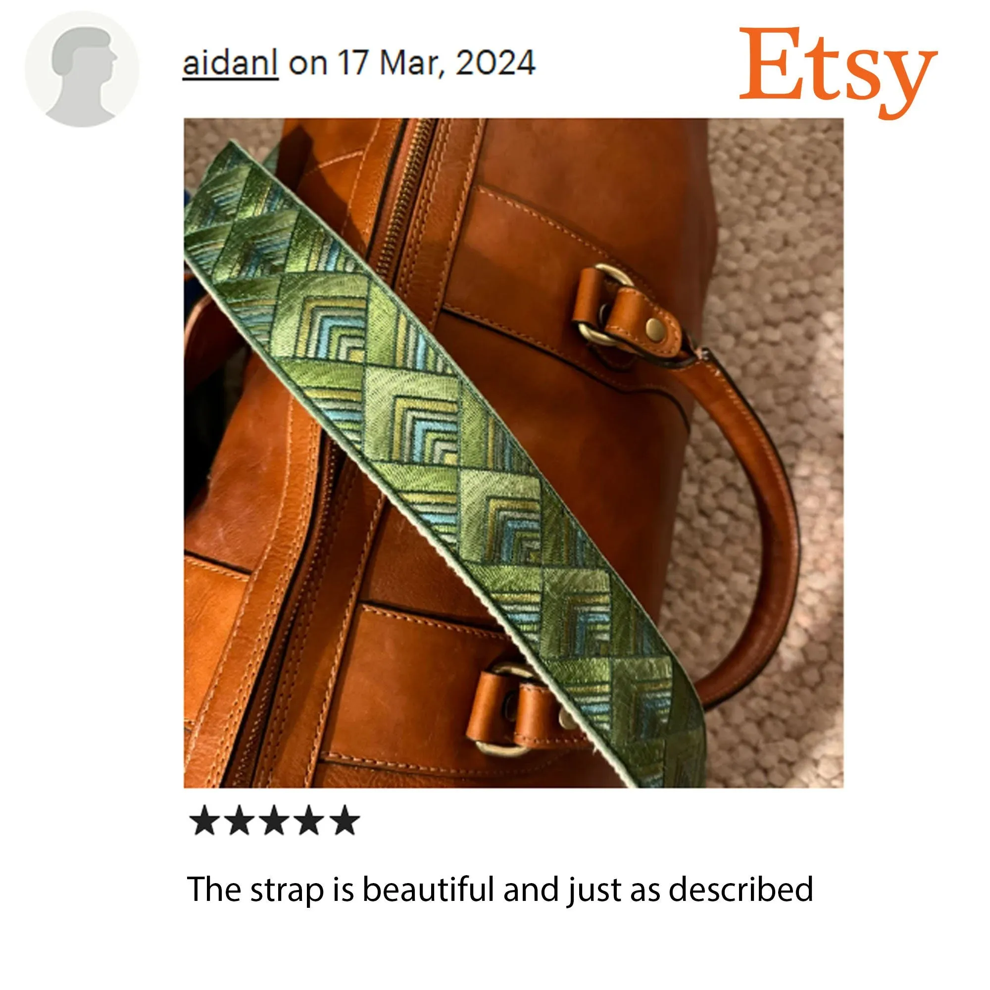 Embroidered Purse Strap Crossbody Strap for Purses Bohemian Sling Bag Strap Embroidery Replacement Guitar Strap Handbag Strap Gift for Wife