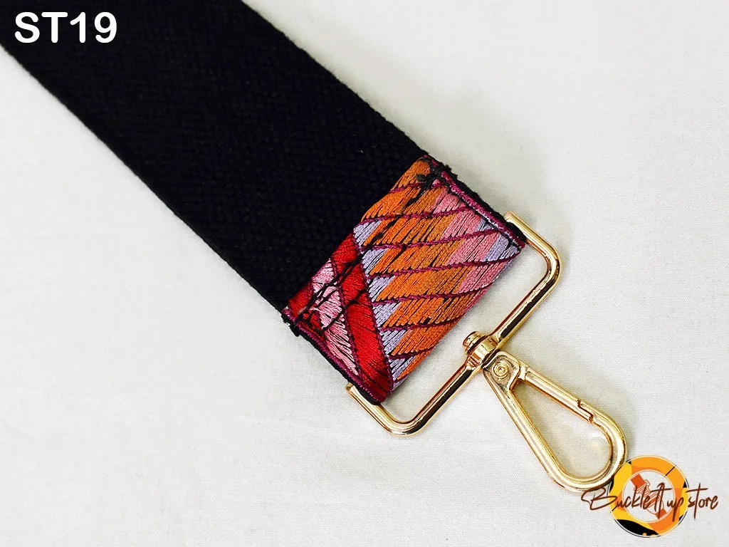 Embroidered Purse Strap Crossbody Strap for Purses Boho Bags Strap Embroidery Replacement Strap Boho Guitar Strap Handbag Strap gift for her