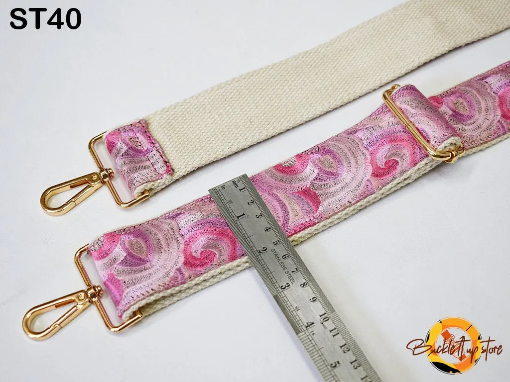 Embroidered Purse Strap Crossbody Strap for Purses Boho Bags Strap Embroidery Replacement Strap Boho Guitar Strap Handbag Strap gift for her