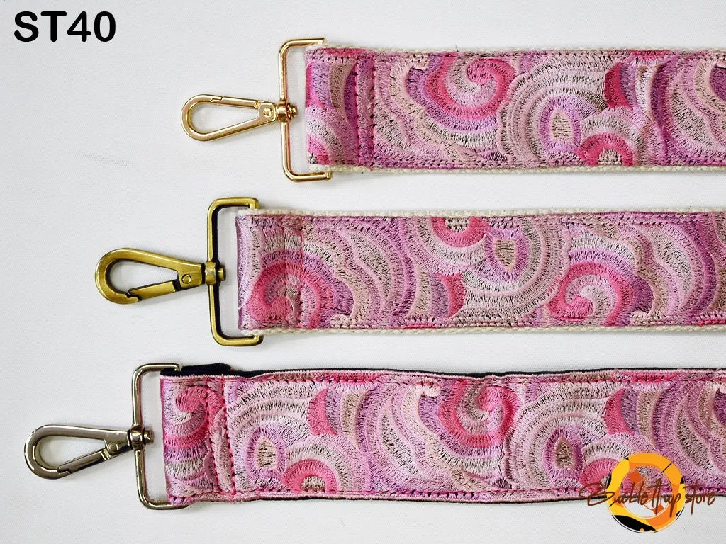 Embroidered Purse Strap Crossbody Strap for Purses Boho Bags Strap Embroidery Replacement Strap Boho Guitar Strap Handbag Strap gift for her