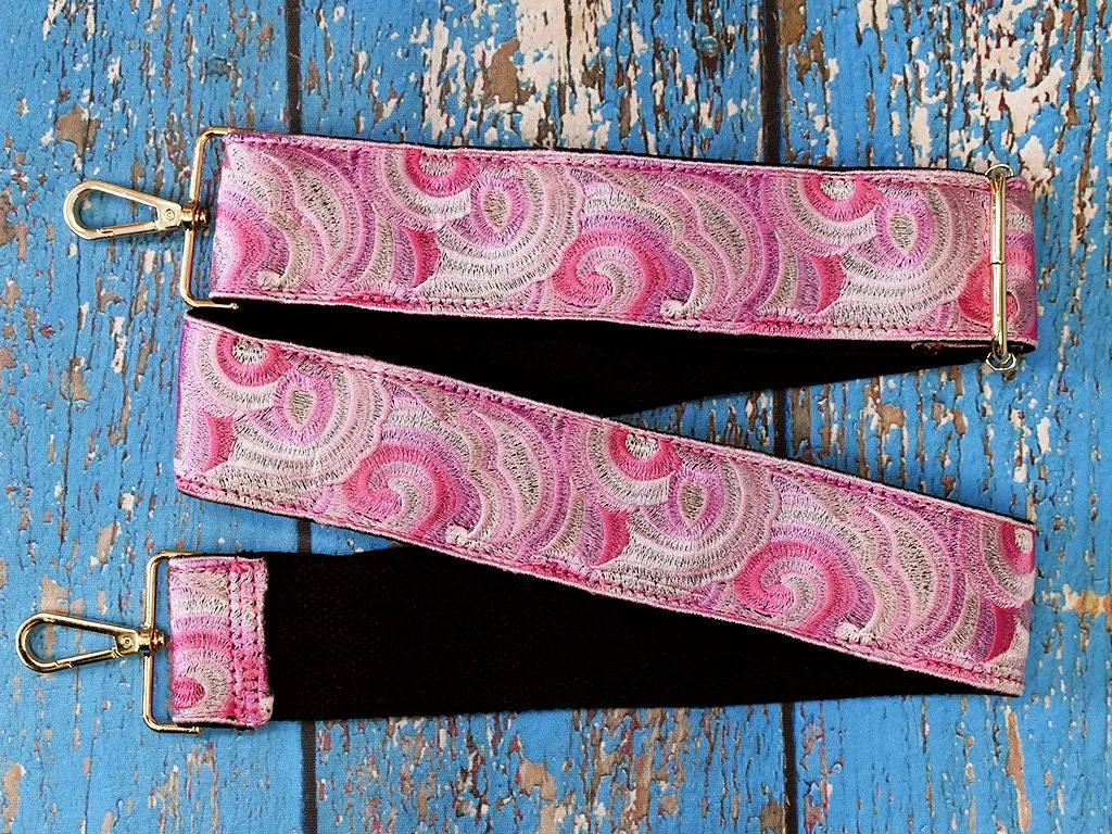 Embroidered Purse Strap Crossbody Strap for Purses Boho Bags Strap Embroidery Replacement Strap Boho Guitar Strap Handbag Strap gift for her