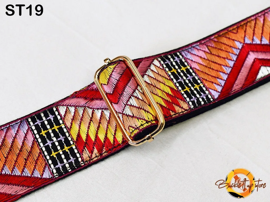 Embroidered Purse Strap Crossbody Strap for Purses Boho Bags Strap Embroidery Replacement Strap Boho Guitar Strap Handbag Strap gift for her