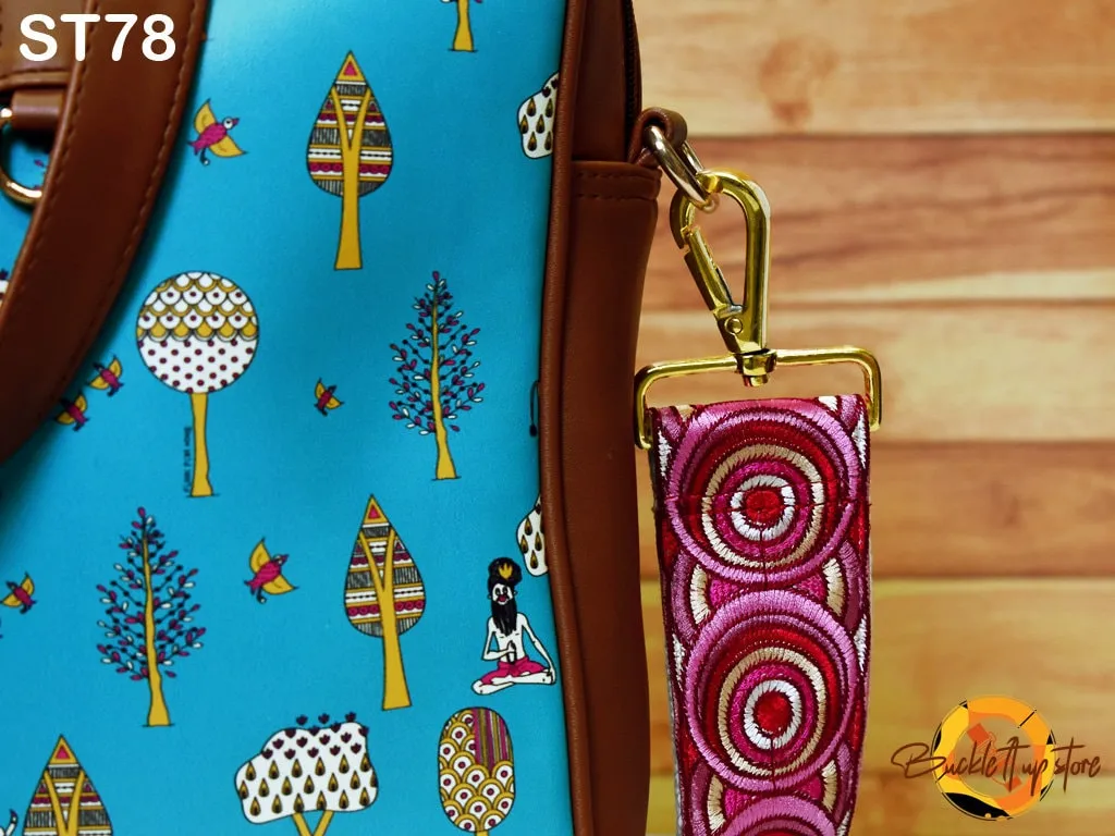 Embroidered Purse Strap Crossbody Strap for Purses Boho Bags Strap Embroidery Replacement Strap Boho Guitar Strap Handbag Strap gift for mom