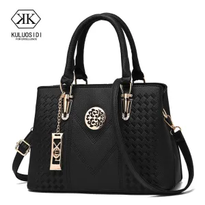 Embroidery Messenger Bags Women Leather