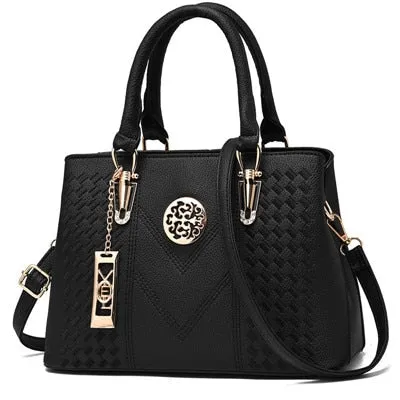 Embroidery Messenger Bags Women Leather