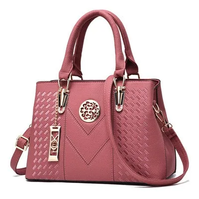 Embroidery Messenger Bags Women Leather