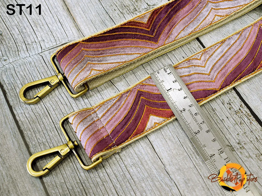 Embroidery Replacement Strap Purse Strap Crossbody Strap for Purses Embroidered Boho Bags Strap Boho Guitar Strap Handbag Strap gift for her
