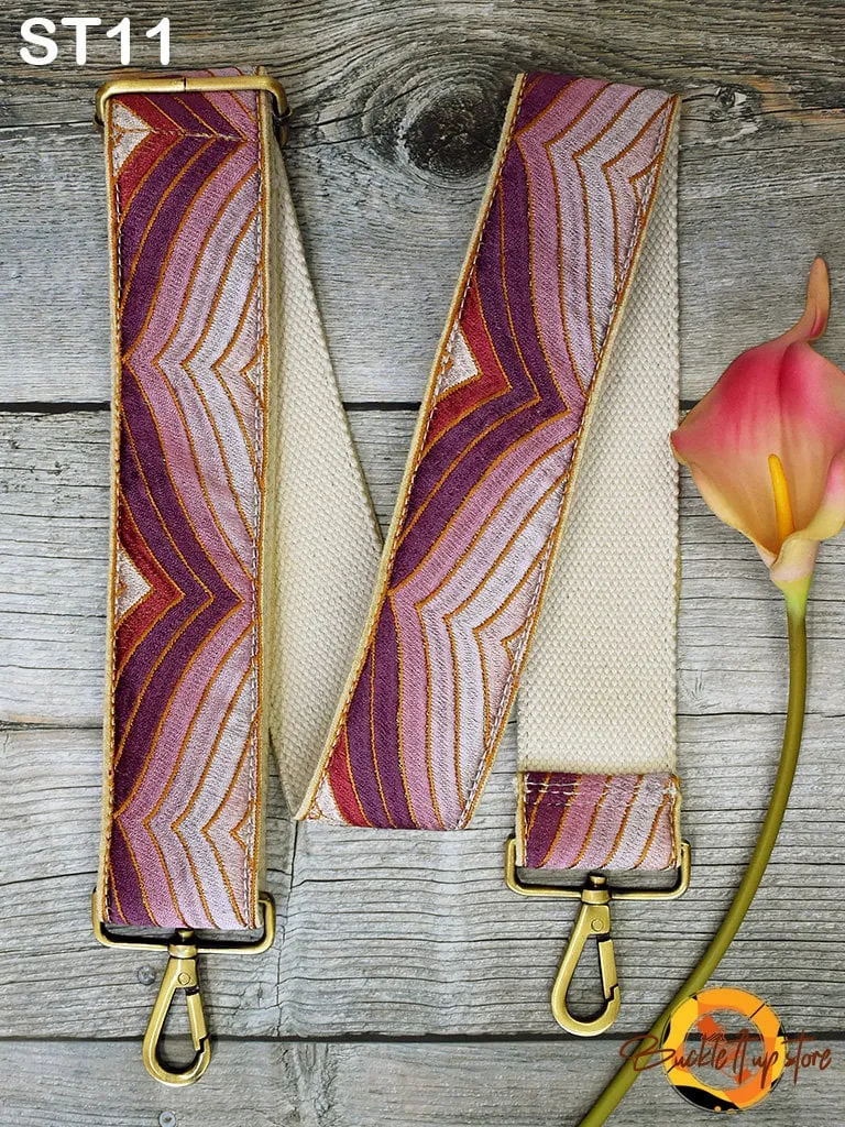 Embroidery Replacement Strap Purse Strap Crossbody Strap for Purses Embroidered Boho Bags Strap Boho Guitar Strap Handbag Strap gift for her