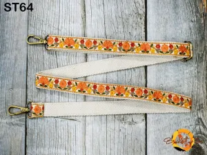 Embroidery Replacement Strap Purse Strap Crossbody Strap for Purses Embroidered Boho Bags Strap Boho Guitar Strap Handbag Strap gift for her