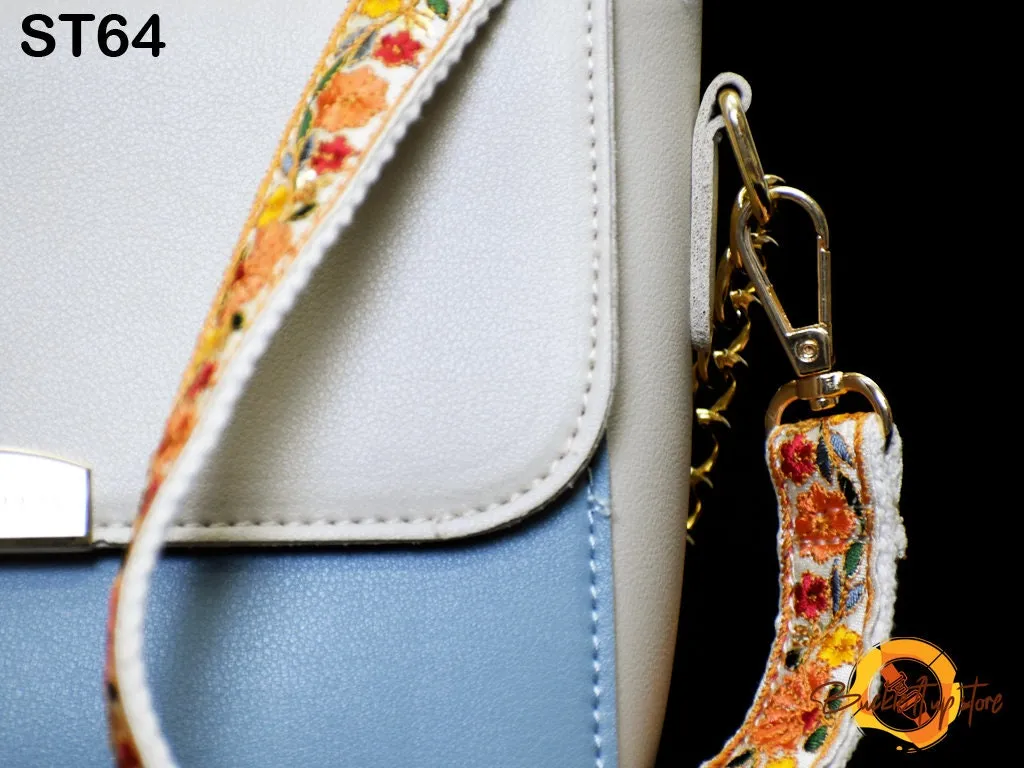 Embroidery Replacement Strap Purse Strap Crossbody Strap for Purses Embroidered Boho Bags Strap Boho Guitar Strap Handbag Strap gift for her