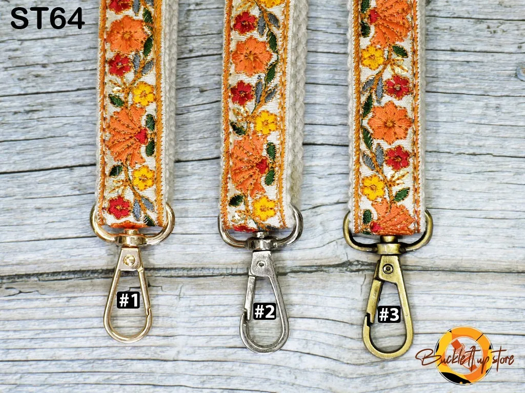Embroidery Replacement Strap Purse Strap Crossbody Strap for Purses Embroidered Boho Bags Strap Boho Guitar Strap Handbag Strap gift for her