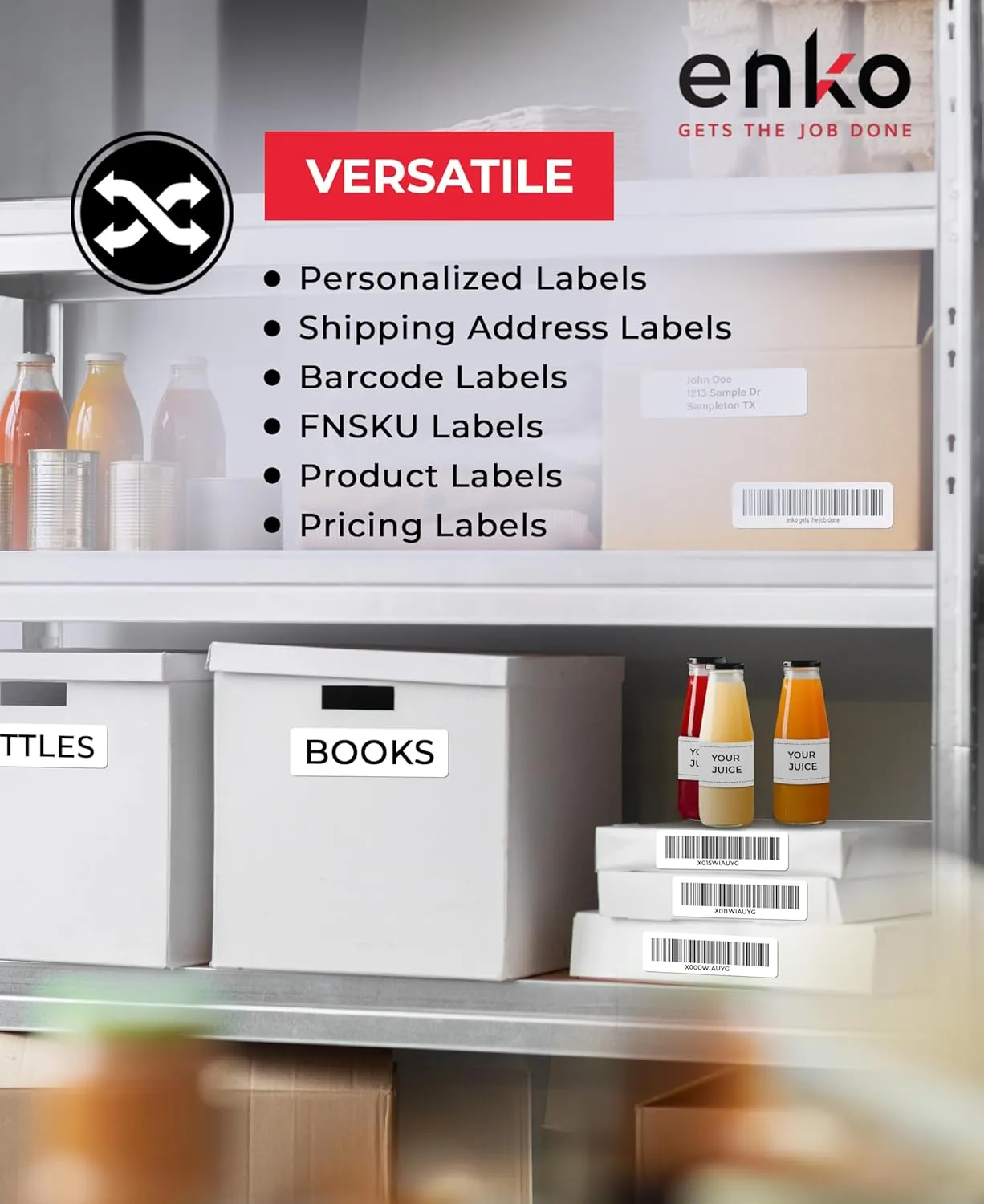 enKo Compatible for Dymo 30252 Labels (1-1/8" x 3-1/2") - Label for Dymo Labelwriter 450 Turbo Printer and 4XL - Blank White Direct Thermal Address, Shipping & Barcode Labels (12 Rolls | 4,200 Labels)