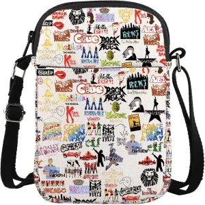 ENSIANTH Musical Inspired Messenger Bag Actor Actress Theatre Gift Drama Theatre Gift Musical Lover Crossbody Bag