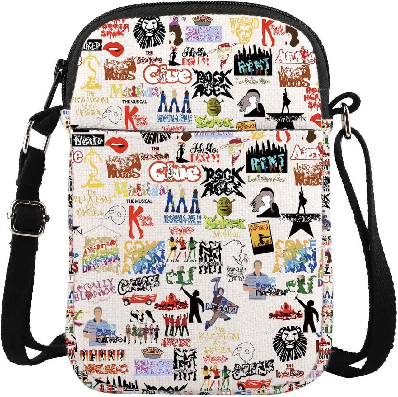 ENSIANTH Musical Inspired Messenger Bag Actor Actress Theatre Gift Drama Theatre Gift Musical Lover Crossbody Bag