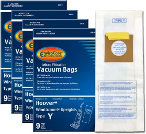 EnviroCare 36 Hoover Windtunnel Upright Type Y Vacuum Bags (Micro-Filtration), White