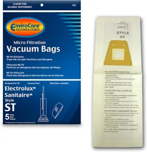 EnviroCare Replacement Micro Filtration Vacuum Bags Designed to Fit Eureka Sanitaire Style ST Uprights 5 Pack