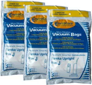 EnviroCare Replacement Micro Filtration Vacuum Bags Made to Fit Eureka Style J Uprights 9 Pack