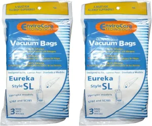 EnviroCare Replacement Micro Filtration Vacuum Cleaner Dust Bags compatible with Eureka Electrolux Sanitaire Style SL Upright Models S782 and SC785 6 Pack