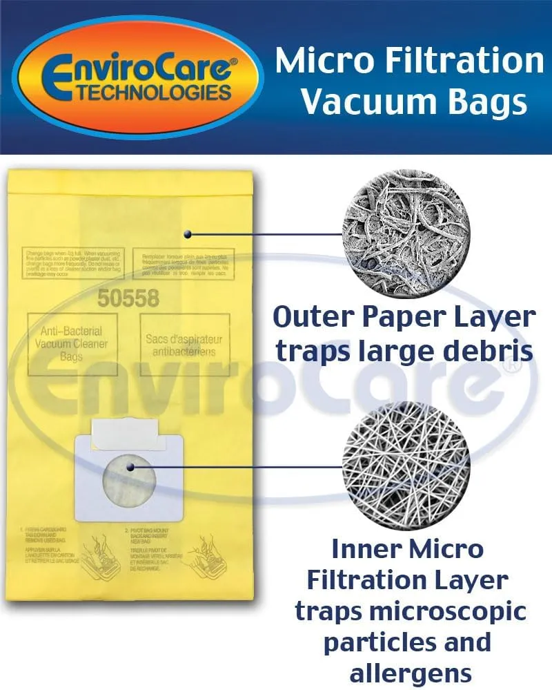 EnviroCare Replacement Micro Filtration Vacuum Cleaner Dust Bags made to fit Kenmore Canister Type C/Q 50555, 50558, 50557 and Panasonic Type C-5 36 pack