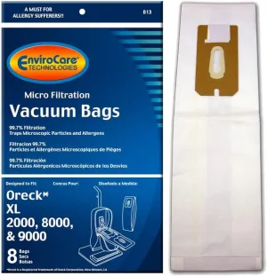 EnviroCare Replacement Vacuum Cleaner Bags Designed to Fit Oreck U2000, XL2100 Series, XL9000 and Commercial Series Uprights 8 Bags