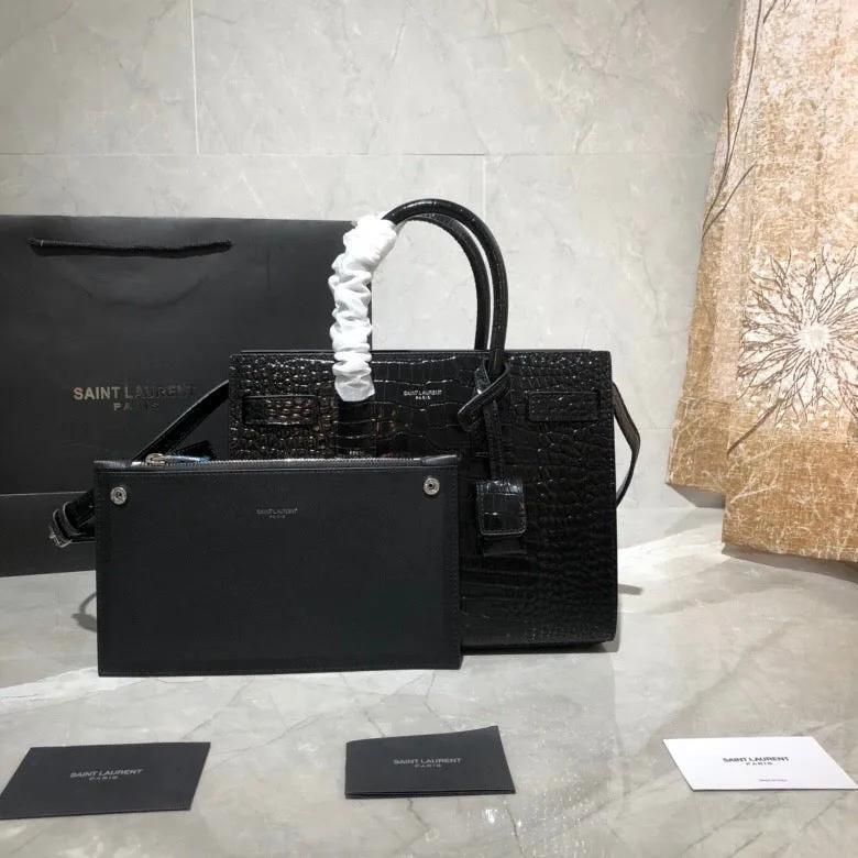 ESMEE - NANO CLASSIC SAC DE JOUR BAG CROC BLACK
