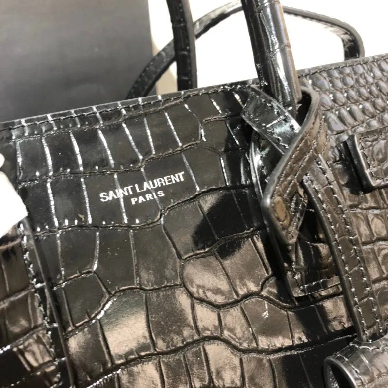ESMEE - NANO CLASSIC SAC DE JOUR BAG CROC BLACK