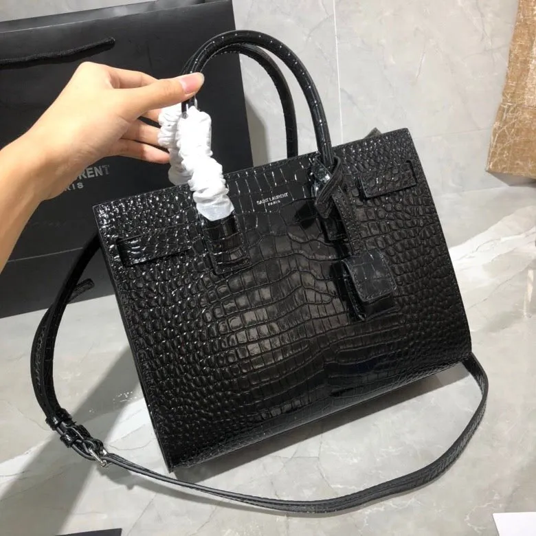 ESMEE - NANO CLASSIC SAC DE JOUR BAG CROC BLACK