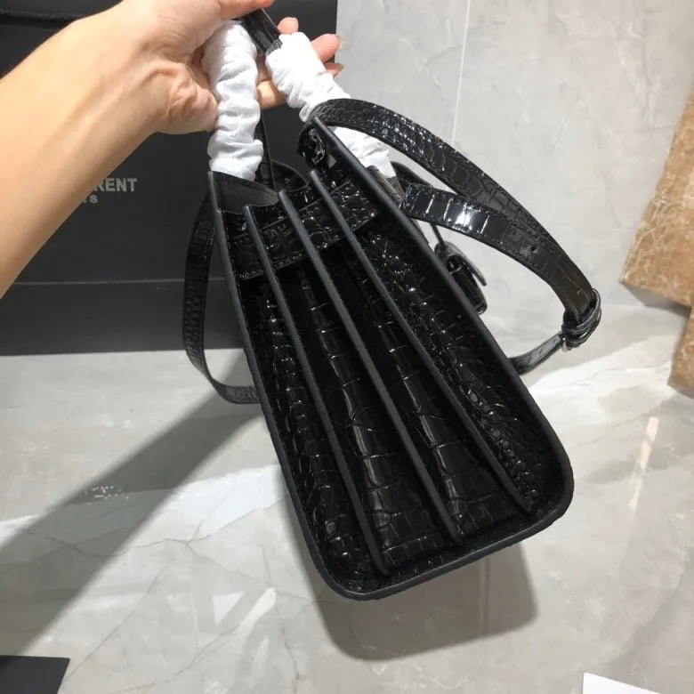 ESMEE - NANO CLASSIC SAC DE JOUR BAG CROC BLACK