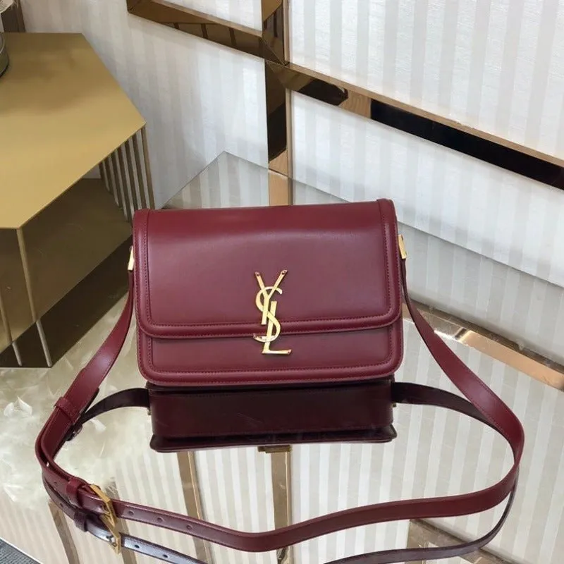 ESMEE - Solferino Medium Leather Bag Wine