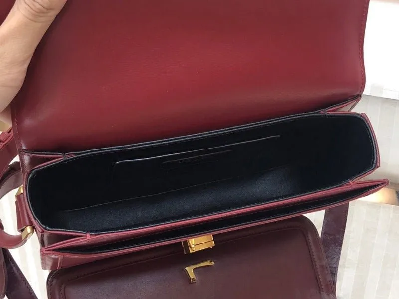 ESMEE - Solferino Medium Leather Bag Wine