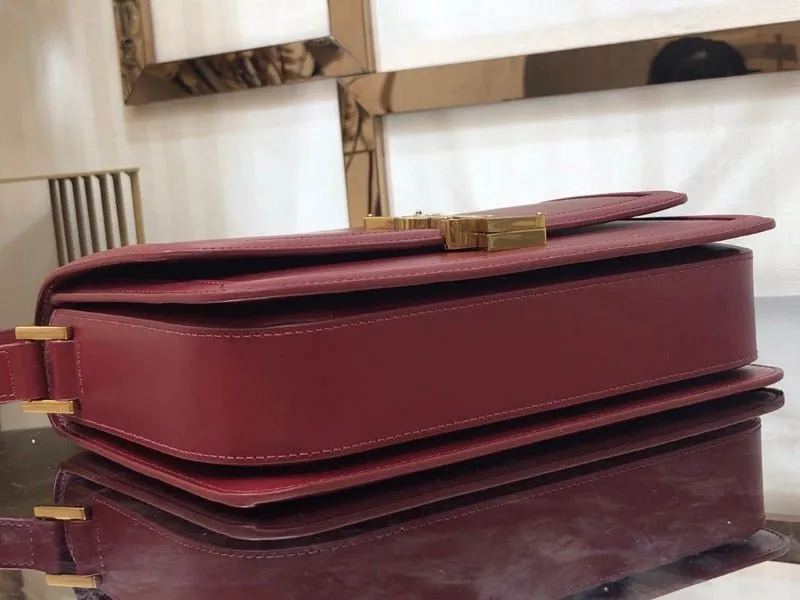ESMEE - Solferino Medium Leather Bag Wine