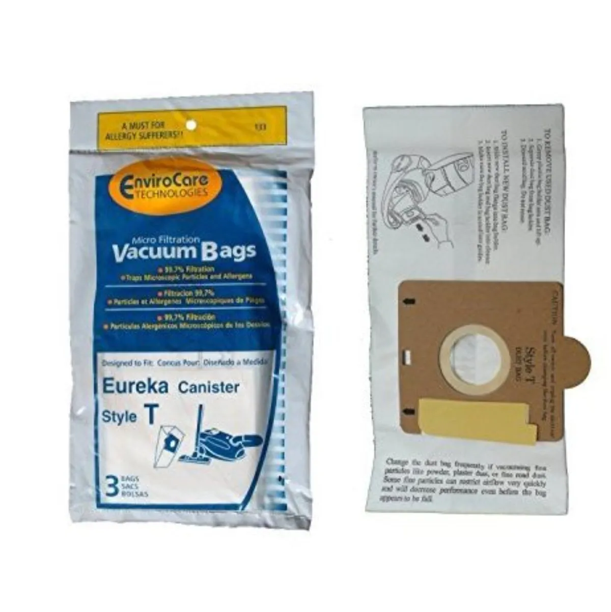 Eureka Style T Vacuum Bags (9 Pack) By Envirocare