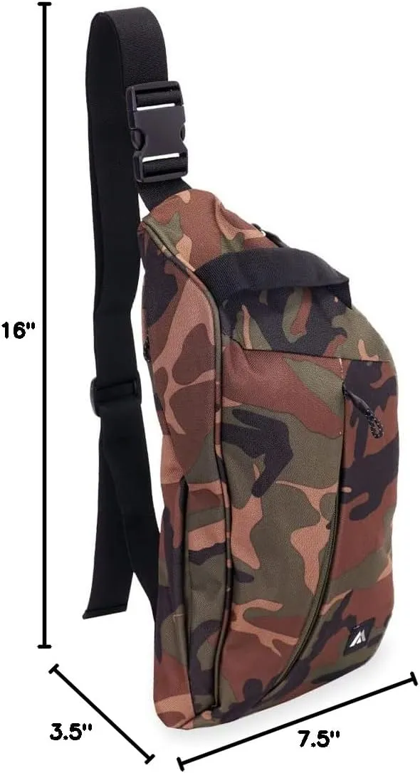 Everest Woodland Camo Daily Sling Bag