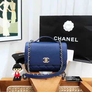 Expiring soon Chanel Bag Messenger Medium 2017 Blue Outstanding value