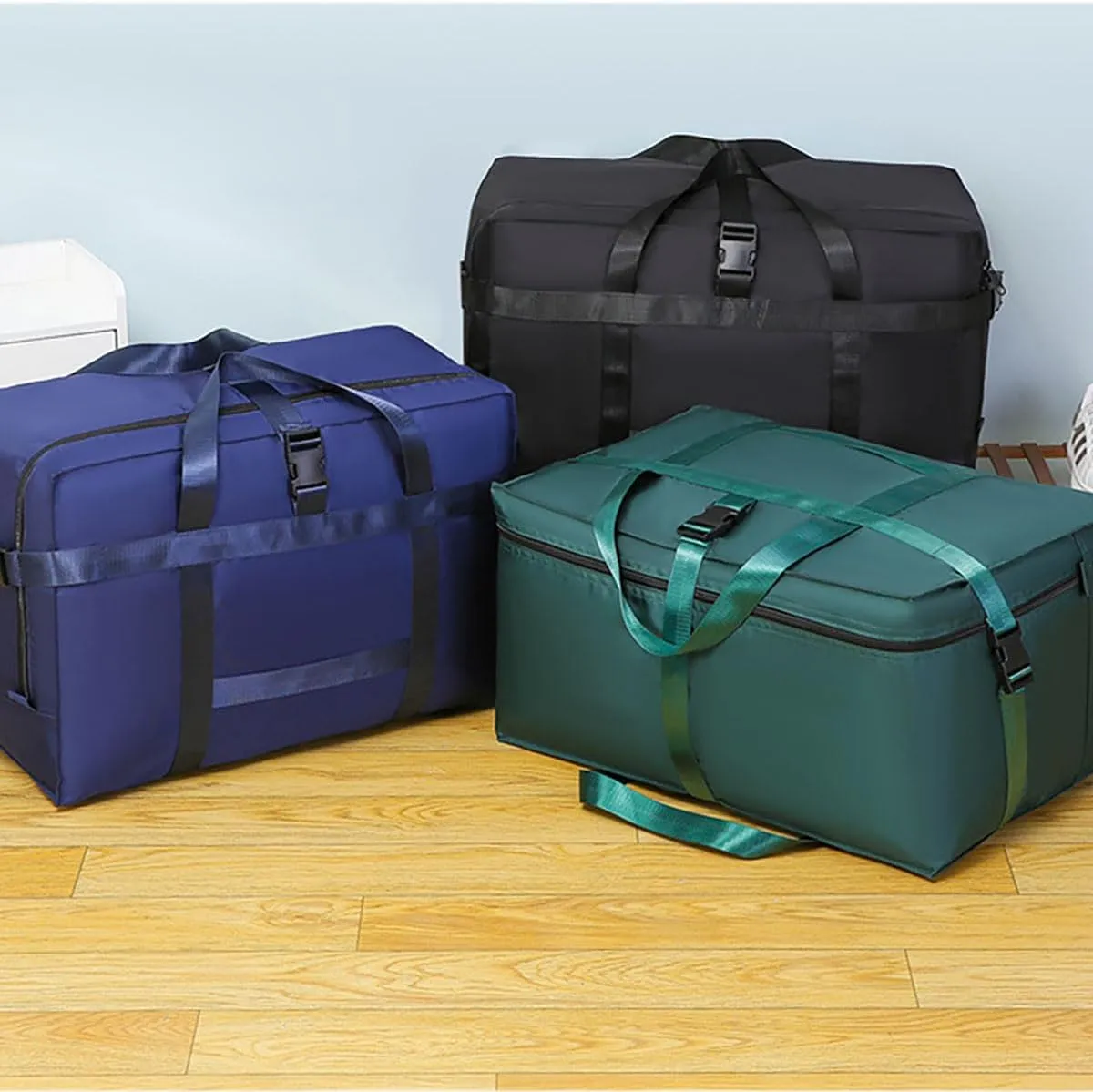 Extra Large Storage Bags Duffle Bags Tote for Moving, Storage, Camping and Travel (Blue, 118L)