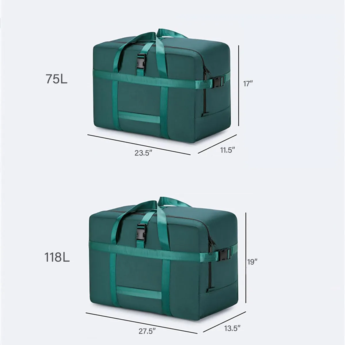 Extra Large Storage Bags Duffle Bags Tote for Moving, Storage, Camping and Travel (Blue, 118L)