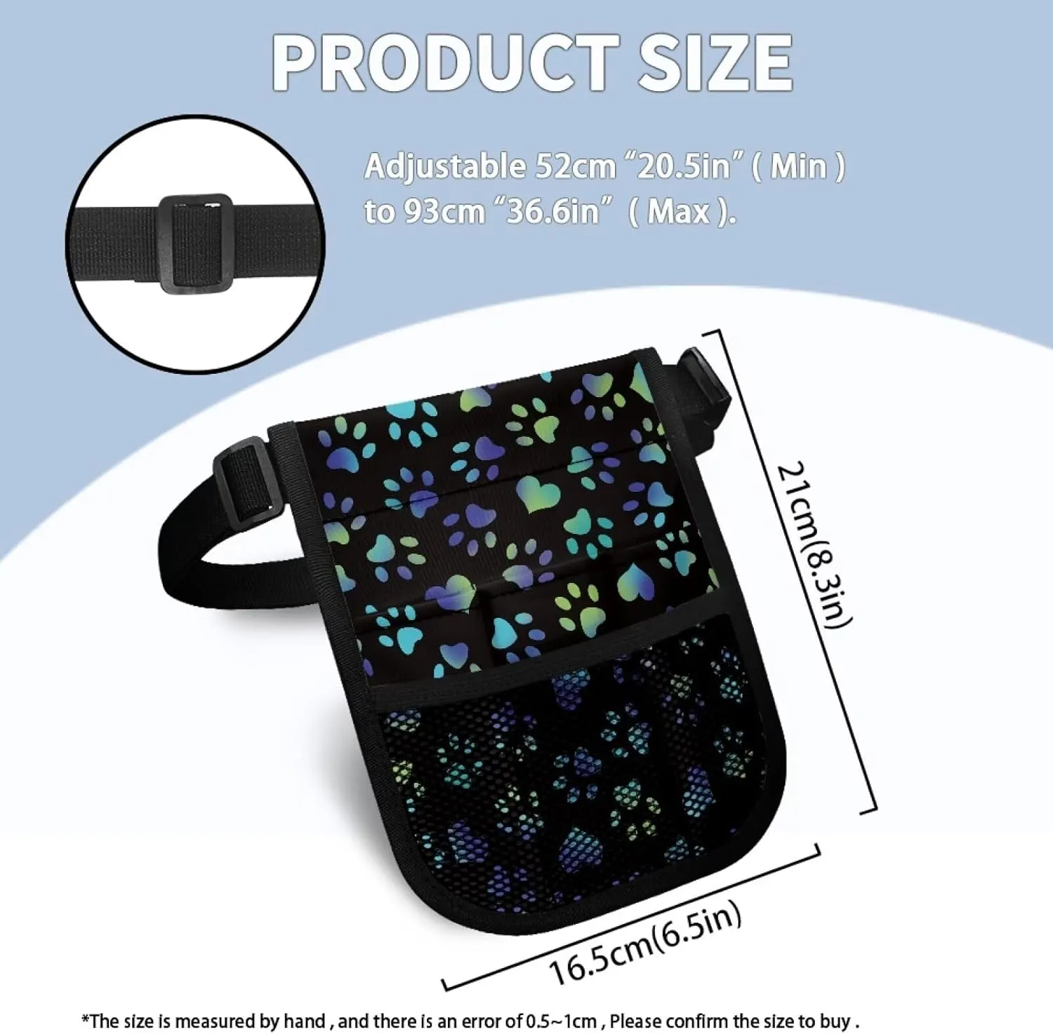 Fanny Pack for Nurses Utility Medical Nursing Waist Pouch Apron Pocket Women Organizer Pouch Nurse Belt Bag with Multi-Compartment, for EMT, CNA, NP, PA - Paws